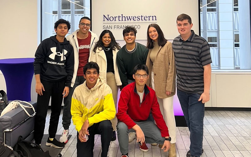 Risenhoover participated in the Farley Center's Bay Area Quarter program, where students spend winter quarter studying entrepreneurship, visiting companies and startups, and making connections with Northwestern alumni.